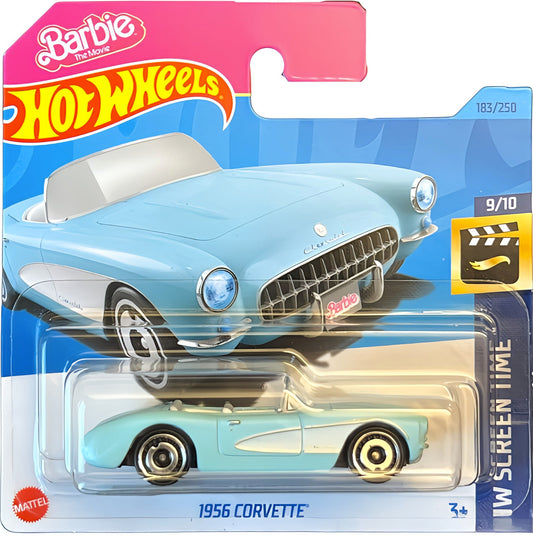 2023 HOT WHEELS Barbie Corvette Blue 183/250 HW Screen Time 9/10 1:64 - HKK87