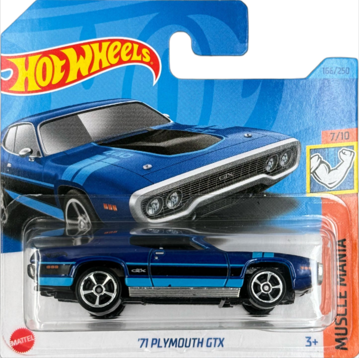 2023 HOT WHEELS '71 Plymouth GTX 166/250 Muscle Mania 7/10 1:64 - HKK91