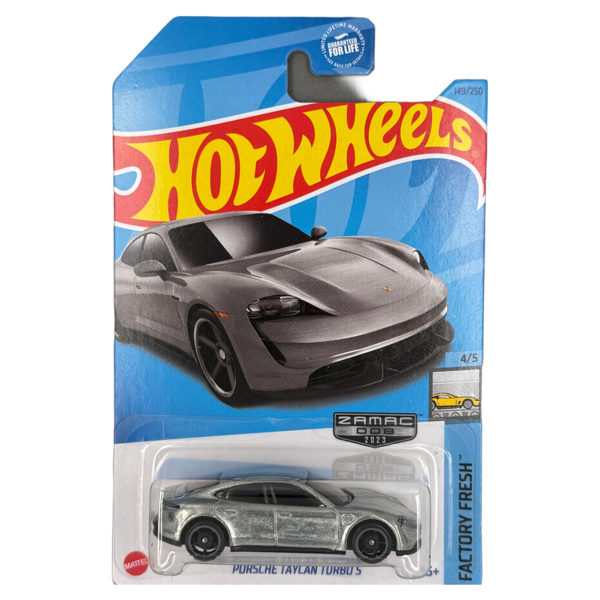 2023 HOT WHEELS Porsche Taycan Turbo S ZAMAC No. 008 1:64 - HKL30