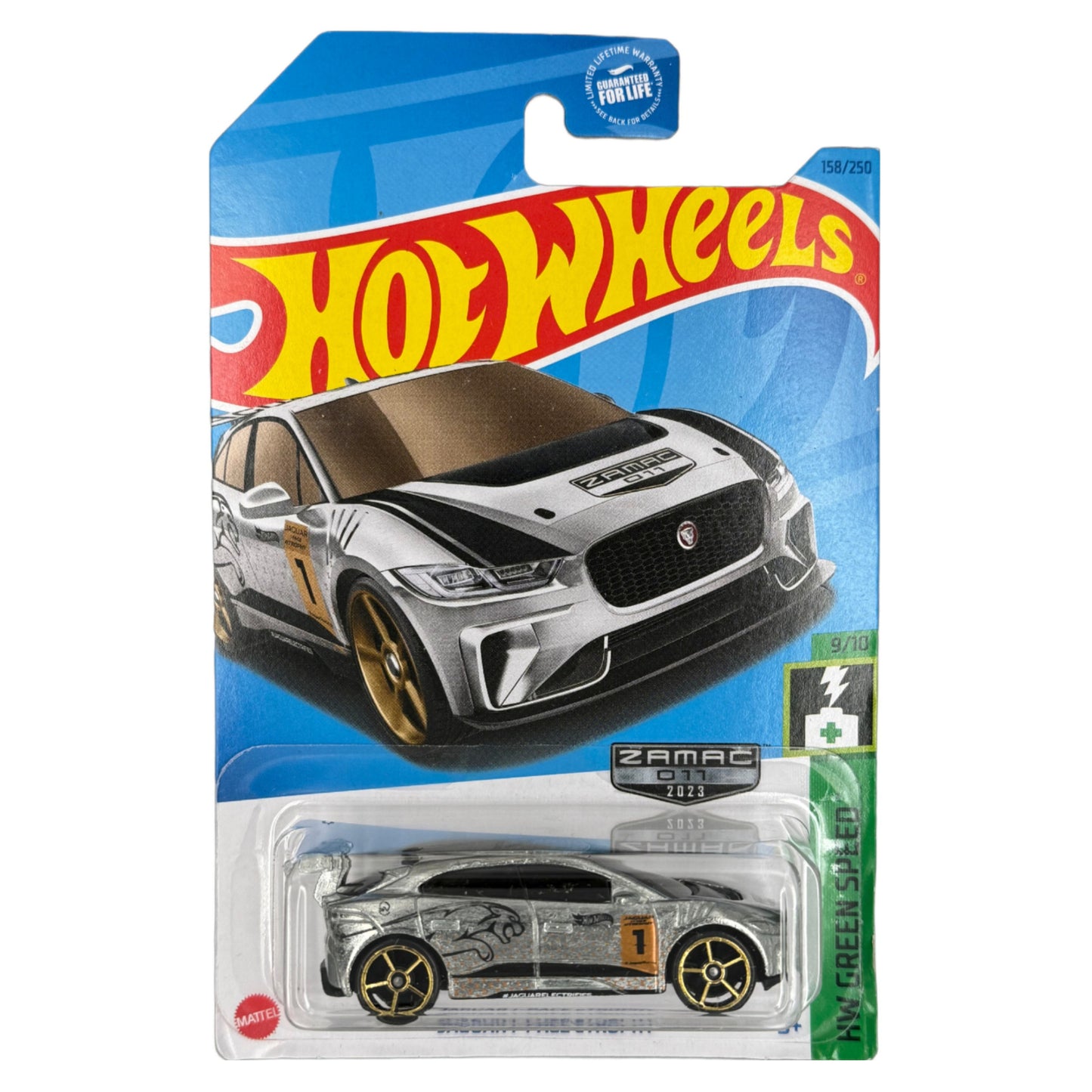 2023 HOT WHEELS Jaguar I-Pace eTrophy ZAMAC No. 011 1:64 - HKL33