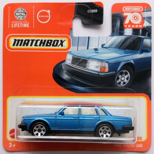 MATCHBOX 1986 Volvo 240 Blue 99/100 MBX Showroom 1:64 - HLC44