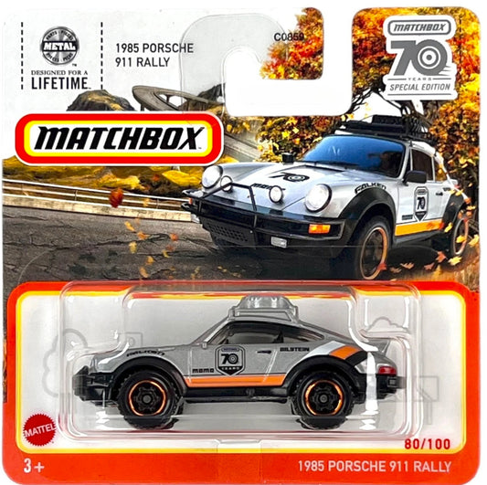 MATCHBOX 1985 Porsche 911 Rally Silver 80/100 MBX 70 Years Special Edition 1:64 - HLD32