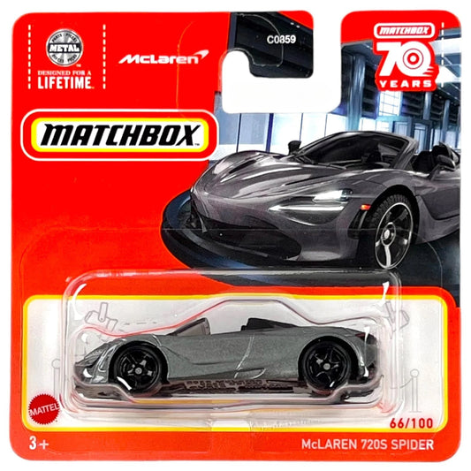 MATCHBOX McLaren 720S Spider Grey 66/100 MBX Showroom 1:64 - HLD39