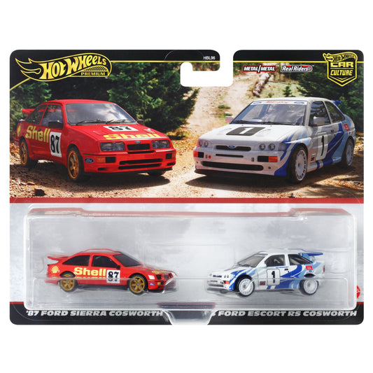 HOT WHEELS Premium Car Culture 2 Pack - ´87 Ford Sierra Cosworth &amp; ´93 Ford Escort RS Cosworth 1:64 - HRR73