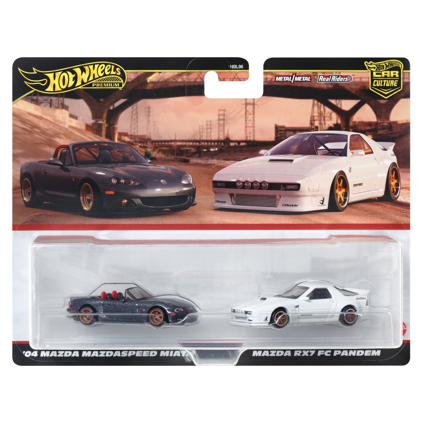 HOT WHEELS Premium Car Culture 2 Pack - ´04 Mazda Speed Miata &amp; Mazda RX7 FC Pandem 1:64 - HRR75&nbsp;