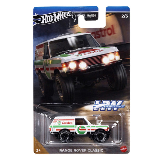 HOT WHEELS Range Rover Classic Castrol - HW Speed Graphics 2/5 1:64 - HRT08