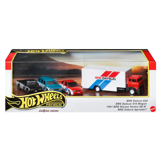 HOT WHEELS Premium Brock Racing Enterprises (BRE) Datsun - 4 Pack Collector Display Set 1:64 - HRT52