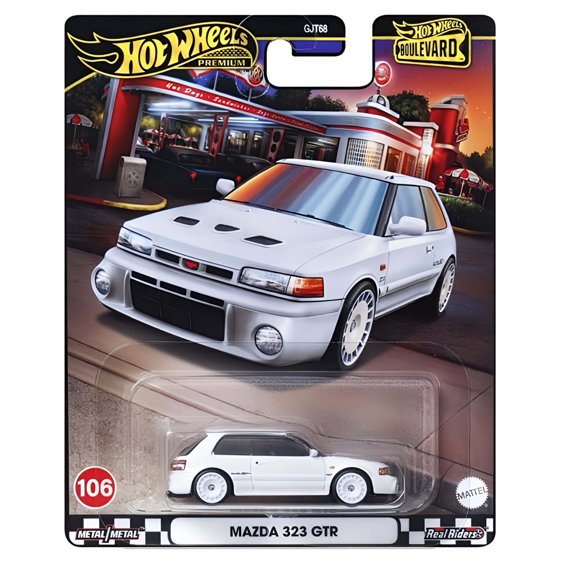 HOT WHEELS Premium Mazda 323 GTR - Boulevard Die-Cast #106 1:64 - HRT59