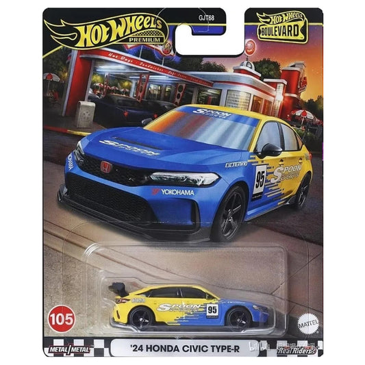 HOT WHEELS Premium '24 Honda Civic Type-R - Boulevard Die-Cast #105 1:64 - HRT61