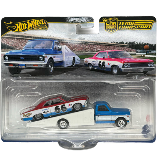 HOT WHEELS Premium Team Transport - '66 Chevelle/'72 Chevy Ramp Truck #64 1:64 - HRV40