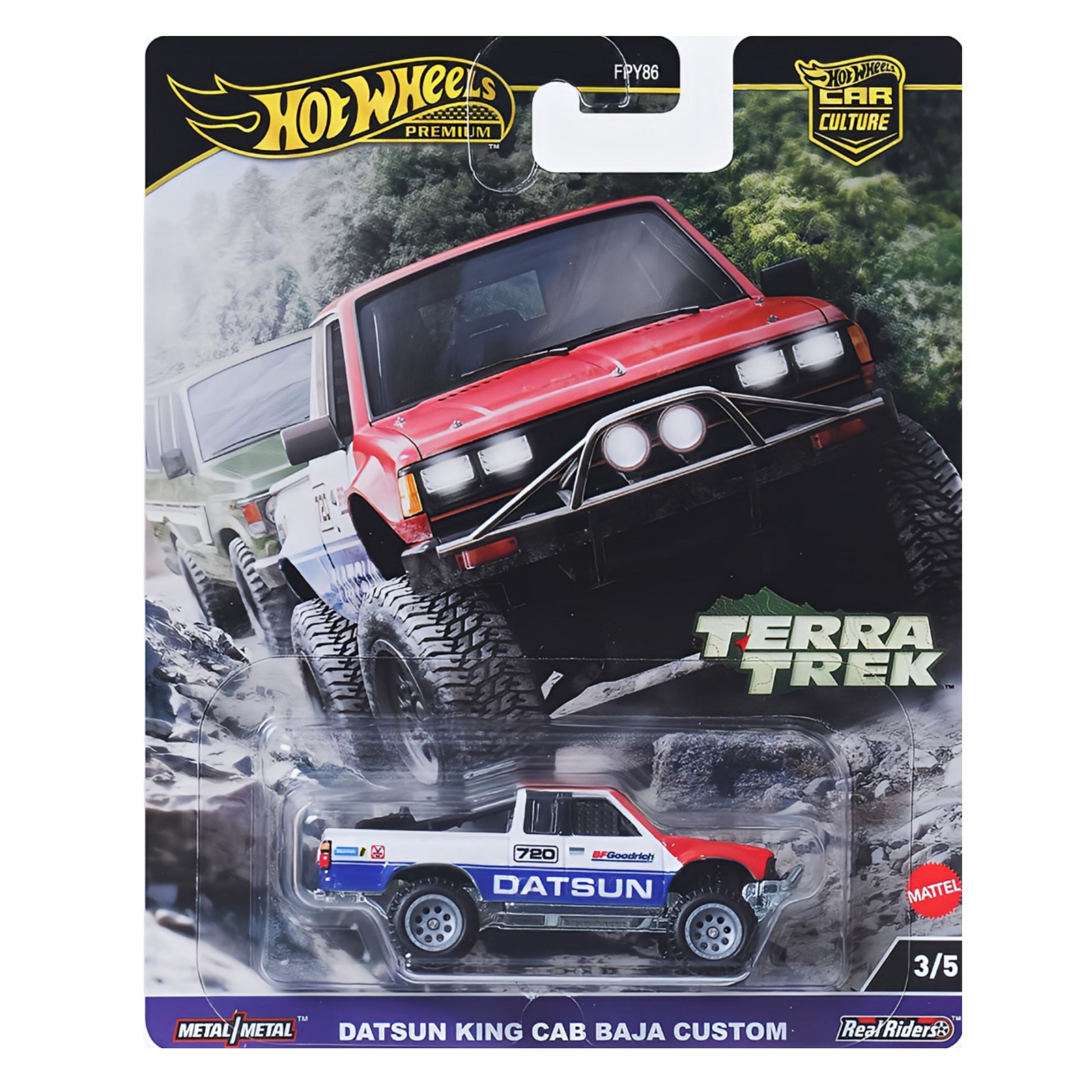 HOT WHEELS Premium Car Culture Datsun King Cab Baja Custom - Terra Trek 3/5 1:64 - HRV71