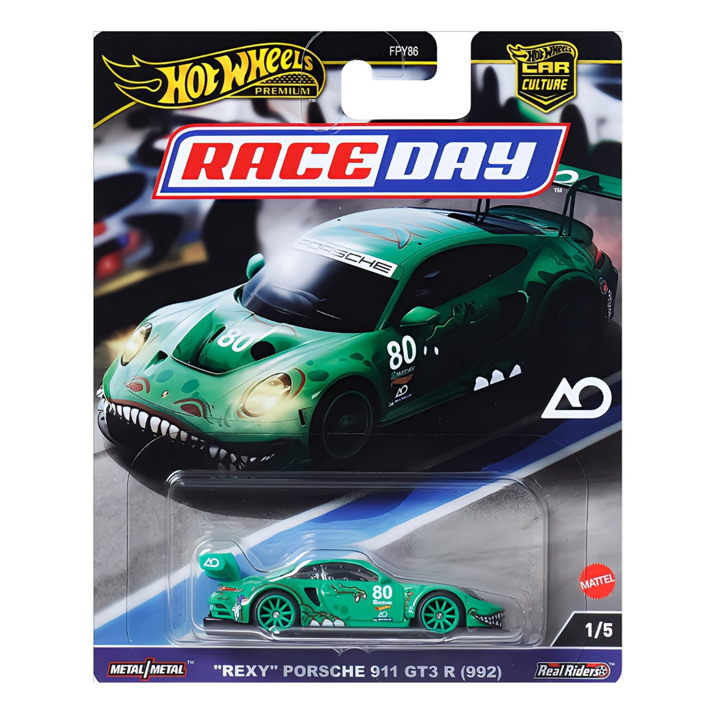 HOT WHEELS Premium Car Culture "Rexy" Porsche 911  GT3  R (992) - Race Day 1/5 1:64 - HRV72