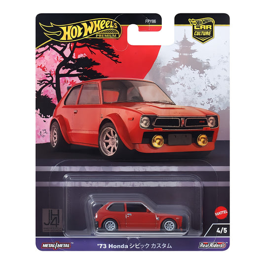 HOT WHEELS Premium Car Culture '73 Honda Civic Custom - Japan Historics 4 4/5 1:64 - HRV85