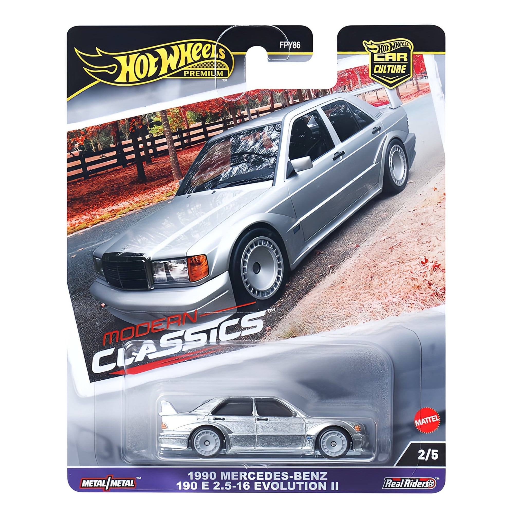 HOT WHEELS Premium Car Culture 1990 Mercedes Benz 190 E 2.5 16 Evoluti CX Models