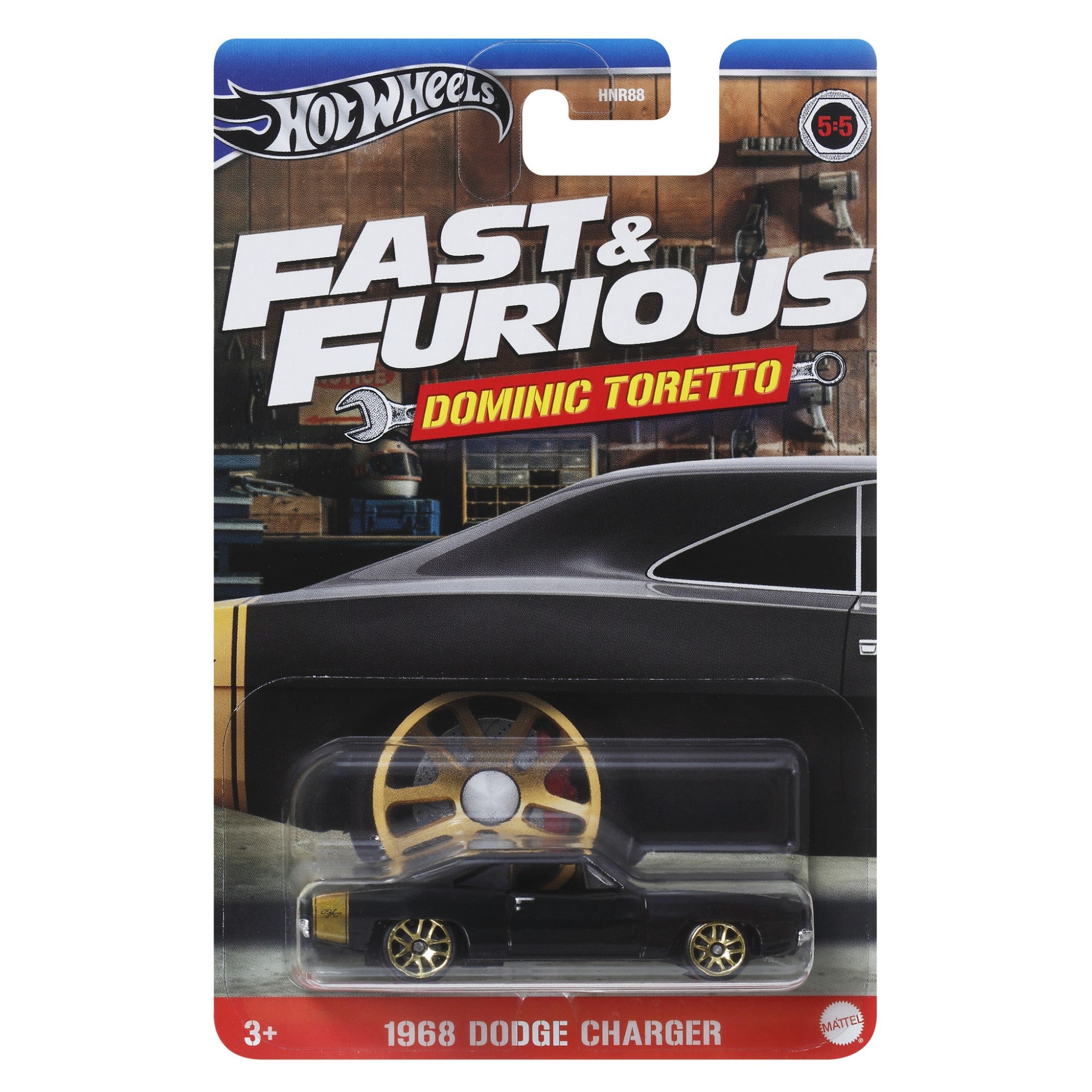 HOT WHEELS 1968 Dodge Charger Fast Furious Dominic Toretto 5 5 1 64 HRW50