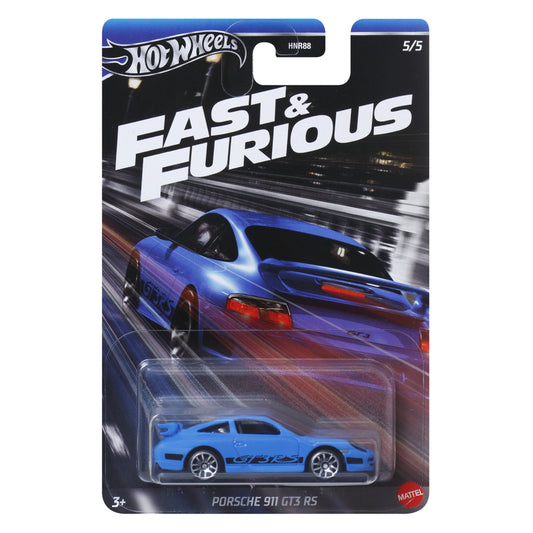 HOT WHEELS Porsche 911 GT3 RS - Fast & Furious: Racing Series 5/5 1:64 - HRW55