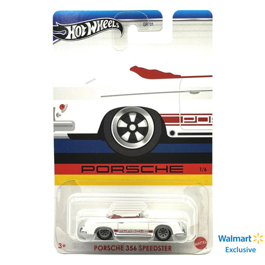 2024 HOT WHEELS Porsche 356 Speedster 1:64 White Walmart USA Exclusive 1/6 - HRW56