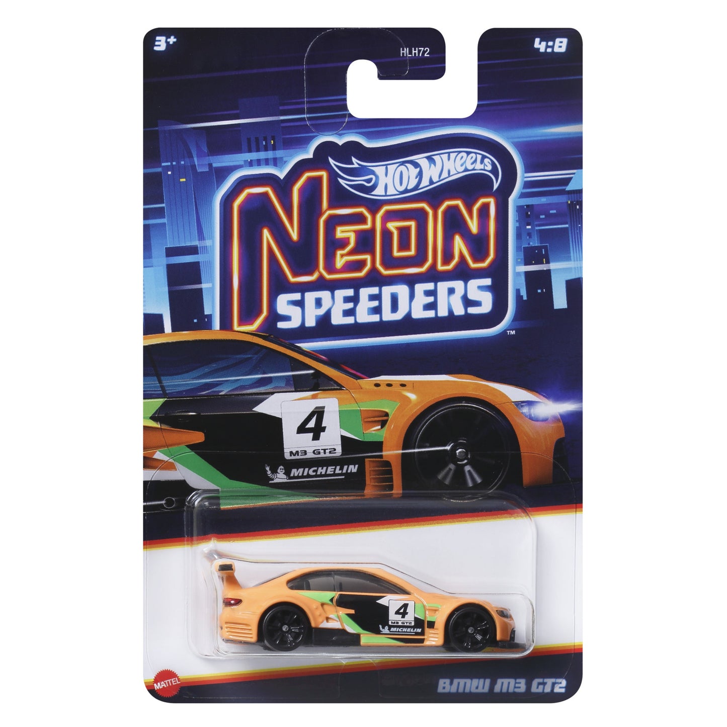 2024 HOT WHEELS Neon Speeders BMW M3 GT2 - 4/8 - HRW78