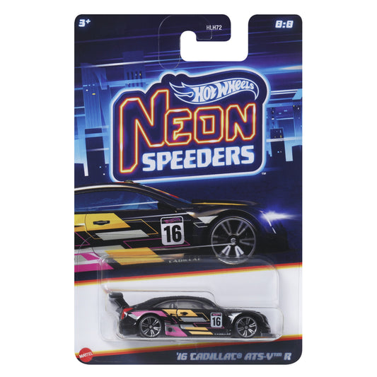 2024 HOT WHEELS Neon Speeders '16 Cadillac ATS-V R - 8/8 - HRW82