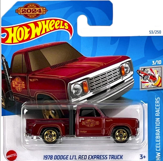 2024 Hot Wheels - 1978 Dodge Li'l Red Express Truck - 53/250 - HW Celebration Racers - 3/10 1:64 HRY97