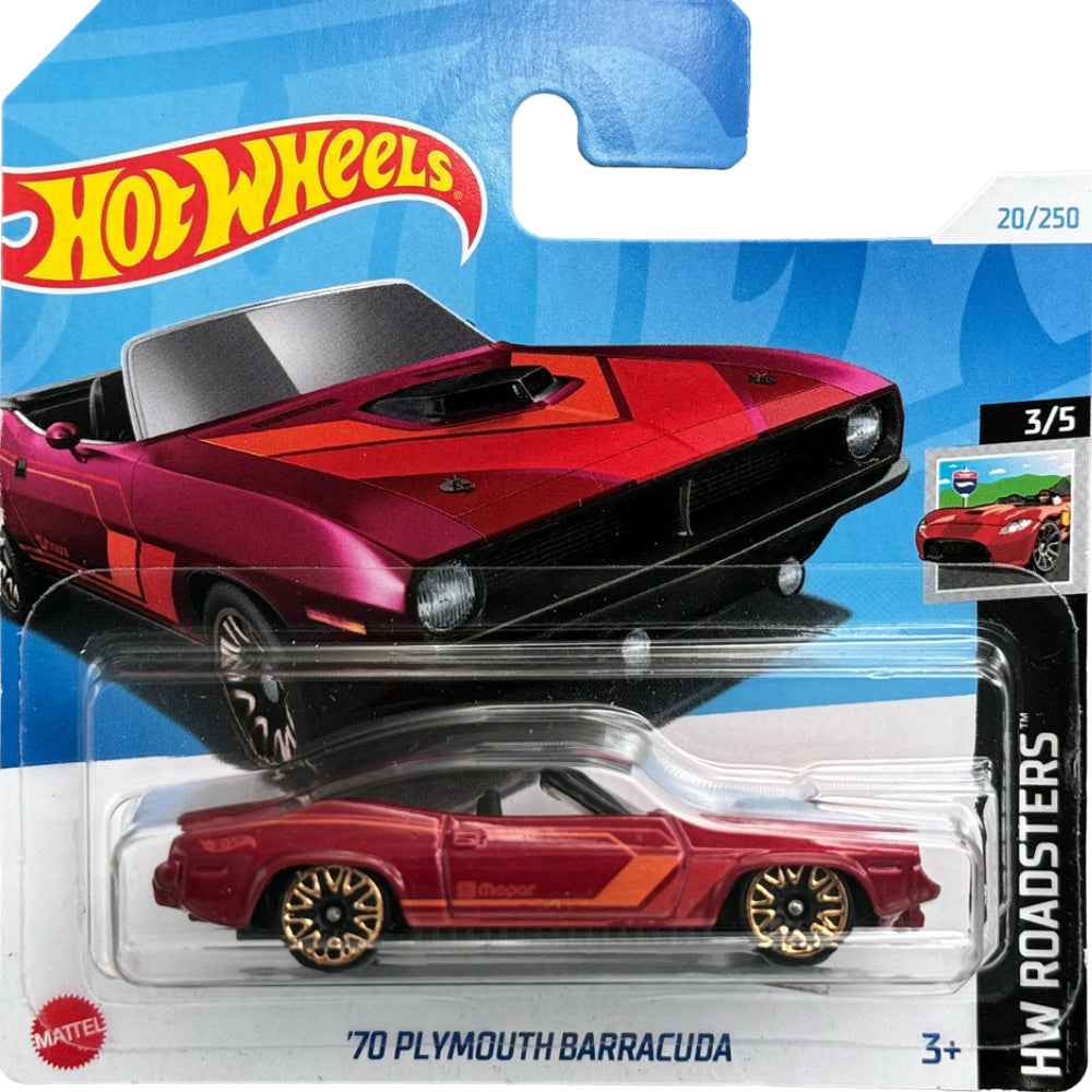 2024 Hot Wheels - '70 Plymouth Barracuda - 20/250 - HW Roadsters - 3/5 1:64 - HTC95