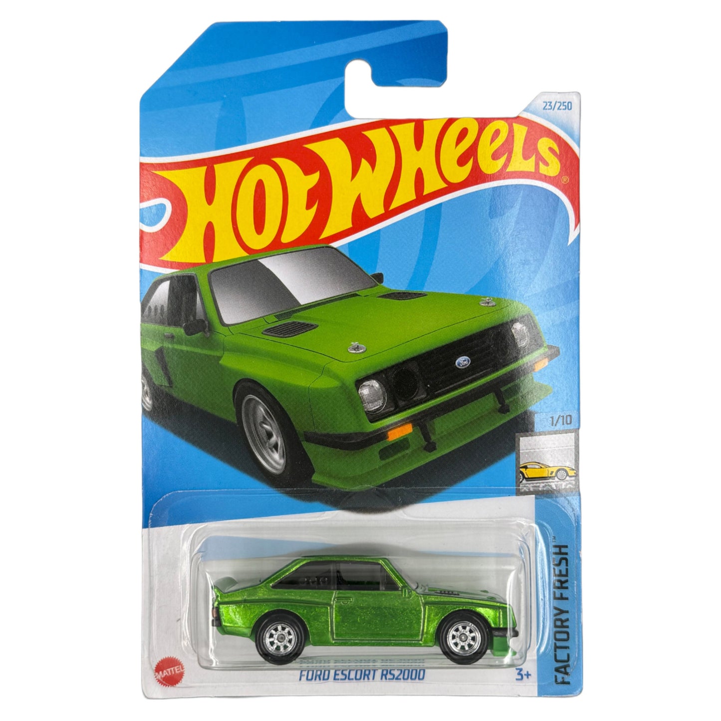 2024 HOT WHEELS Ford Escort RS2000 23/250 Factory Fresh 1/10 SUPER TREASURE HUNT 1:64 - HTF30