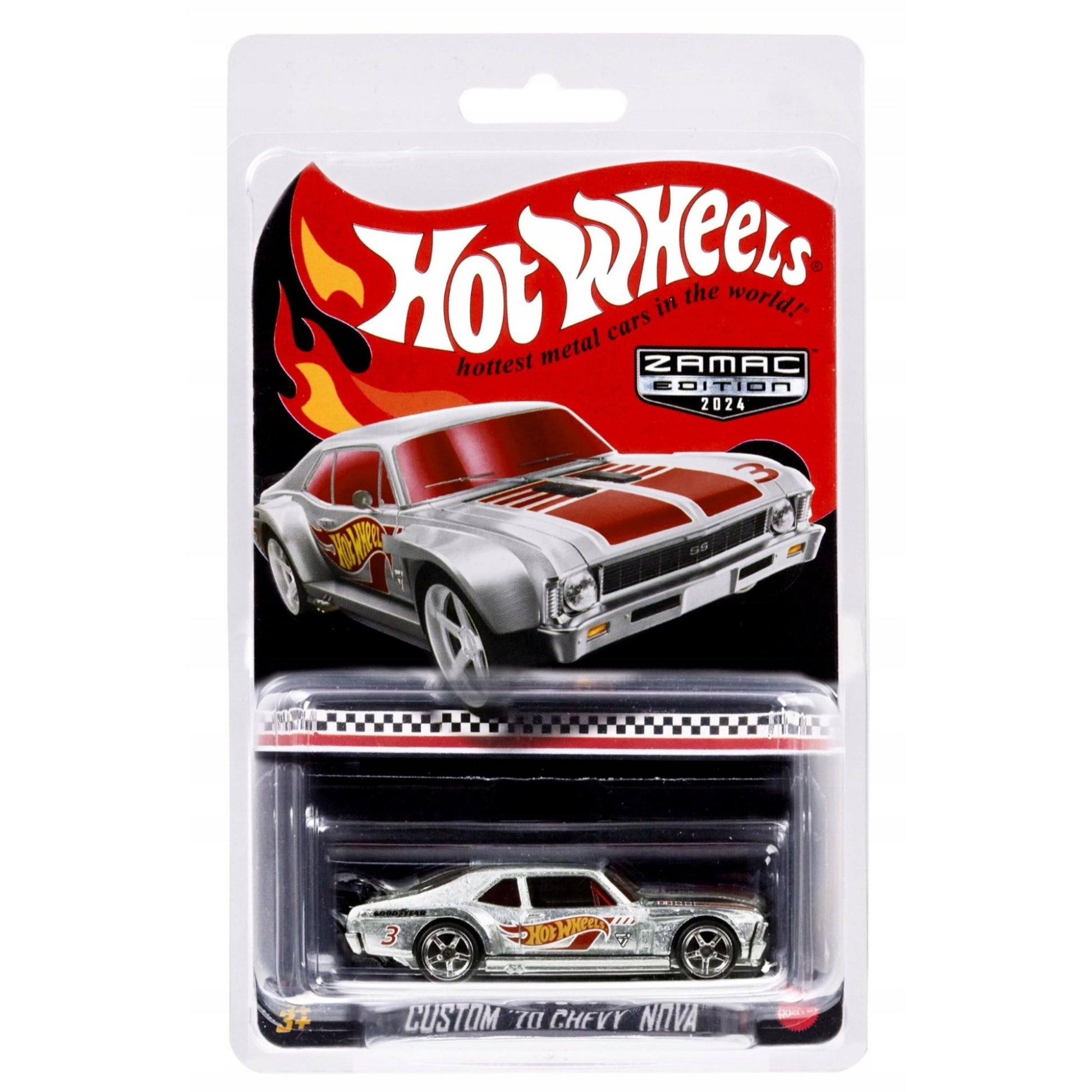 2024 HOT WHEELS Custom '70 Chevy Nova ZAMAC Collectors Edition 1:64 - HTF91