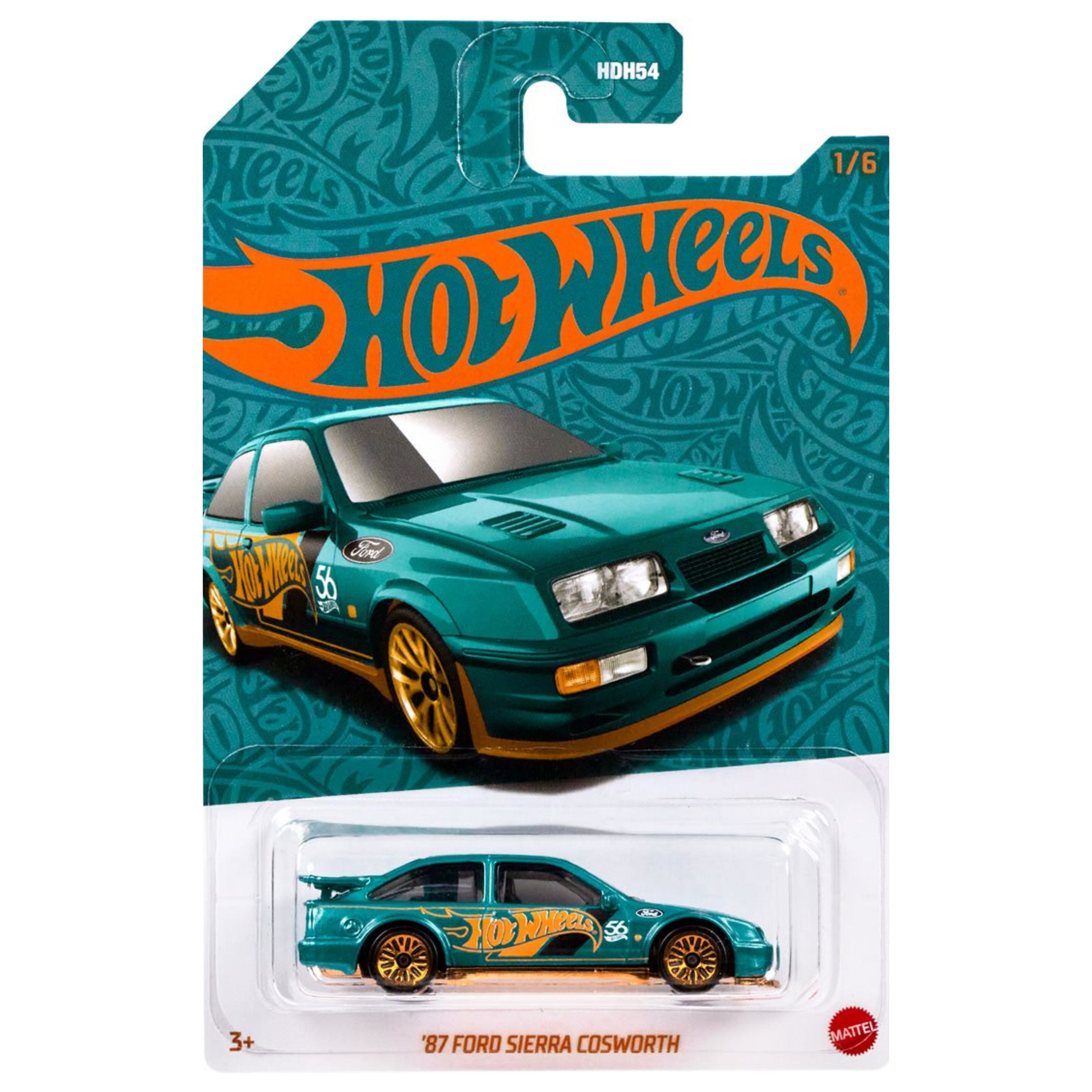 2024 HOT WHEELS 56th Anniversary Green and Gold Series 87 Ford Sierra Cosworth 1 64 1 6 HVX04