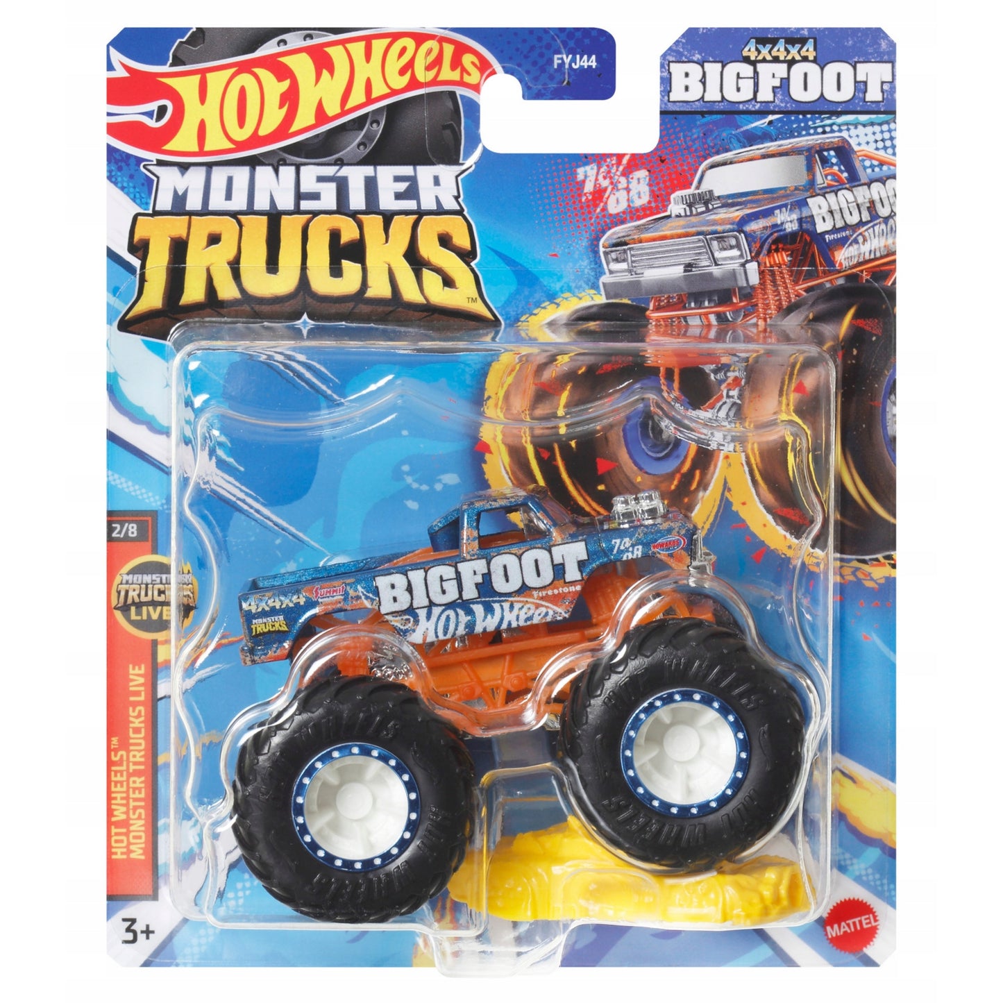 Hot Wheels Monster Trucks 4X4X4 BIGFOOT HW Monster Trucks Live 2/8 1:64 - HWC65