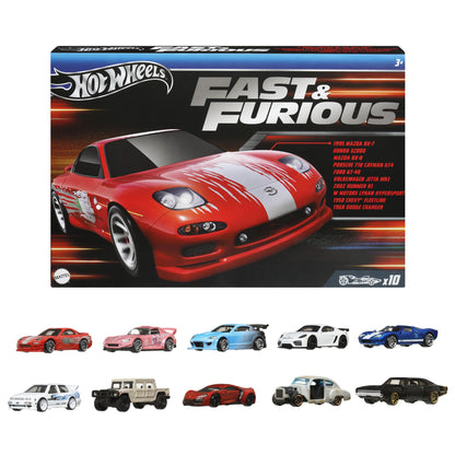 HOT WHEELS Fast & Furious 10 Car Multipack 1:64 - HVX27