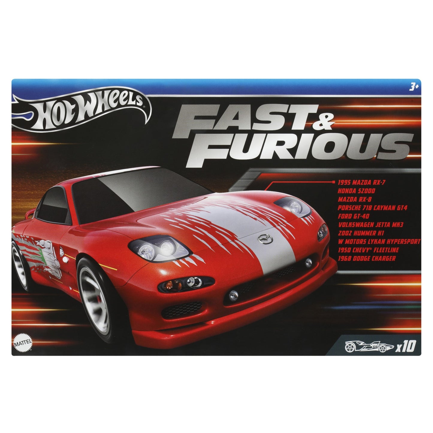 HOT WHEELS Fast & Furious 10 Car Multipack 1:64 - HVX27