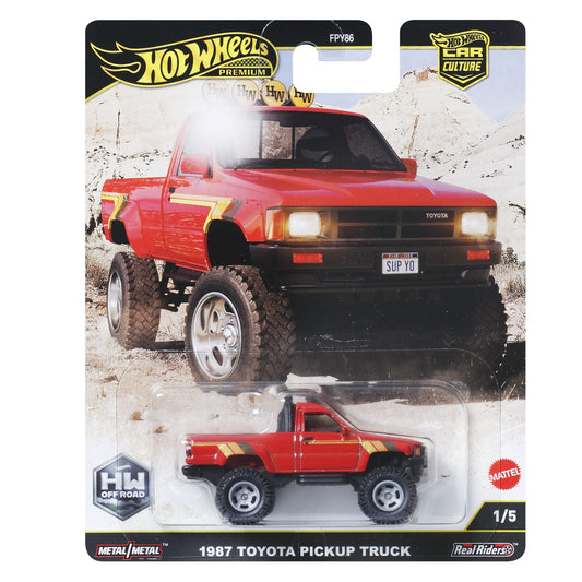 HOT WHEELS Premium Car Culture 1987 Toyota Pickup Truck - HW Off-Road 1/5 1:64 - JBK73