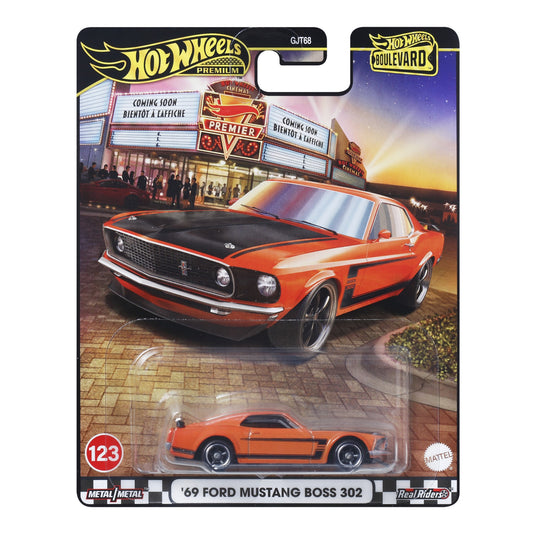 HOT WHEELS Premium '69 Ford Mustang Boss 302 - Boulevard Die-Cast #123 1:64 - JBL20