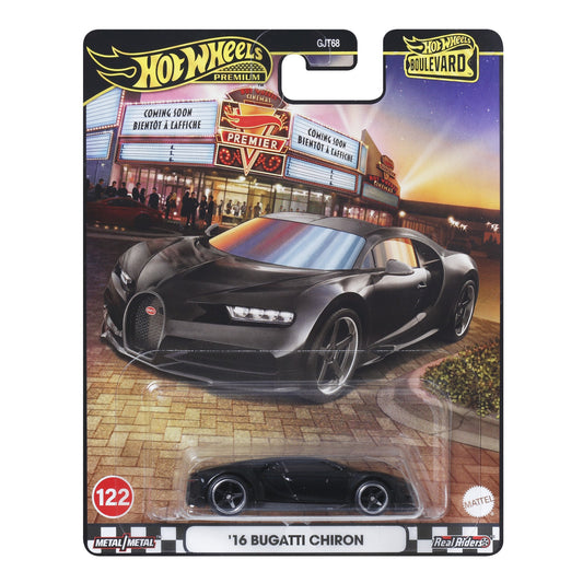 HOT WHEELS Premium '16 Bugatti Chiron - Boulevard Die-Cast #122 1:64 - JBL30