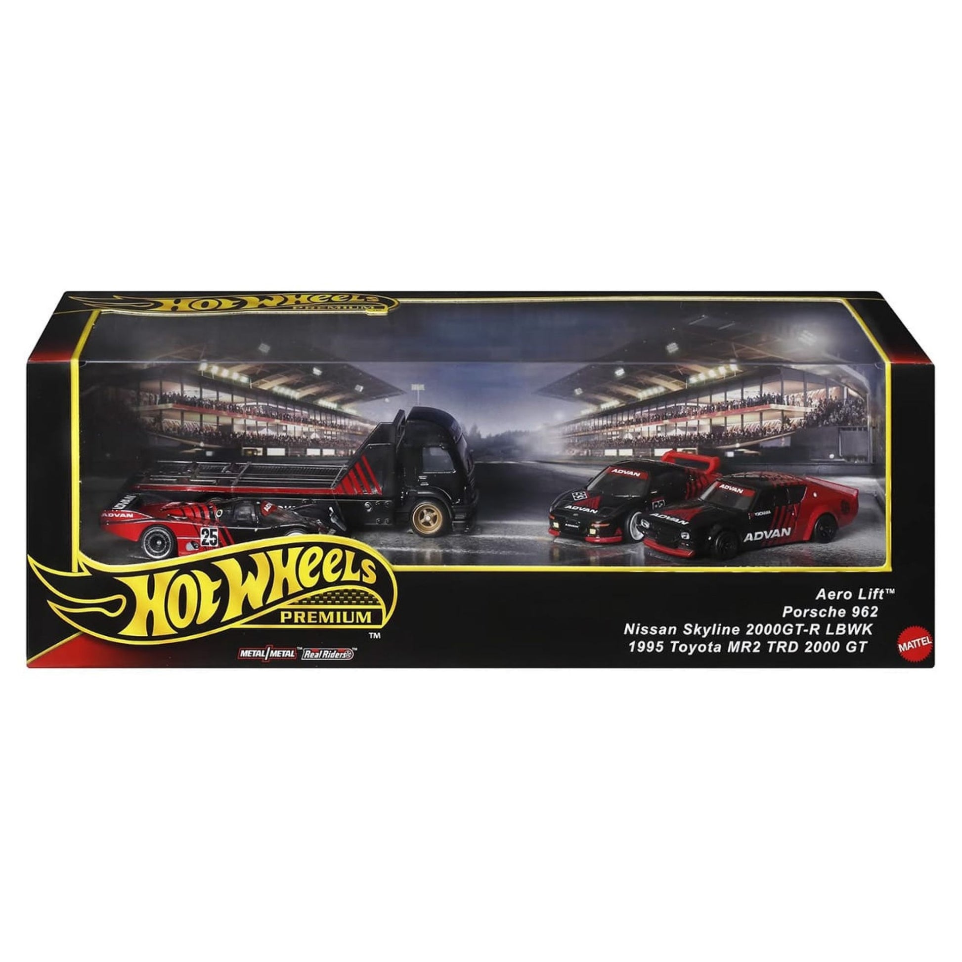 HOT WHEELS Premium Advan Race Team - 4 Pack Collector Display Set 1:64 - JBM06