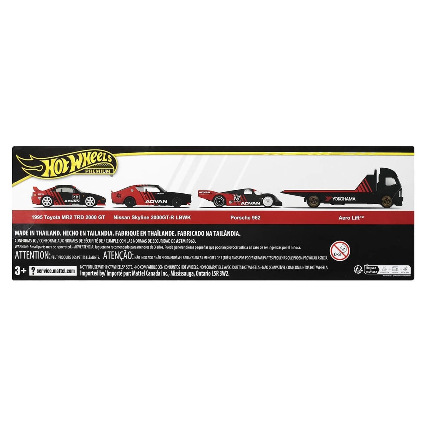 HOT WHEELS Premium Advan Race Team - 4 Pack Collector Display Set 1:64 - JBM06