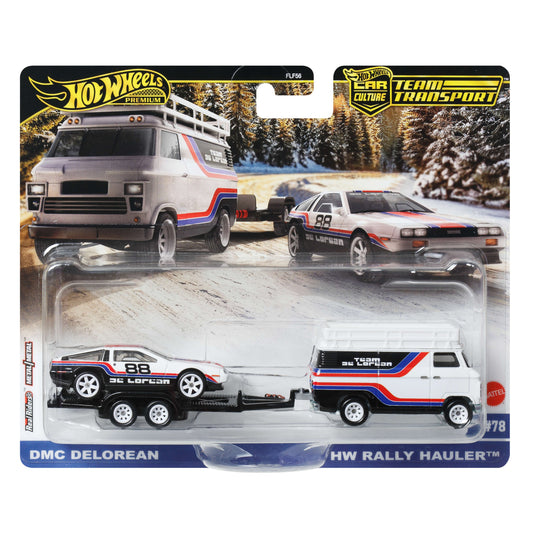 HOT WHEELS Premium Team Transport - DMC DeLorean/HW Rally Trailer #78 1:64 - JBM35