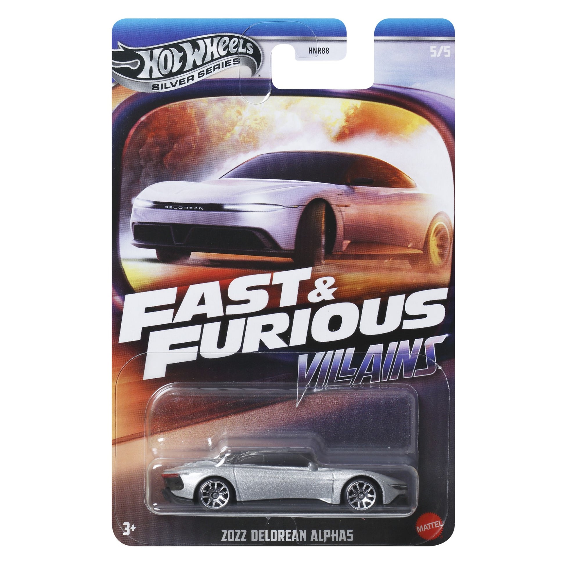 HOT WHEELS 2022 DeLorean Alpha5 - Fast & Furious: Villains Series 5/5 1:64 - JBY38