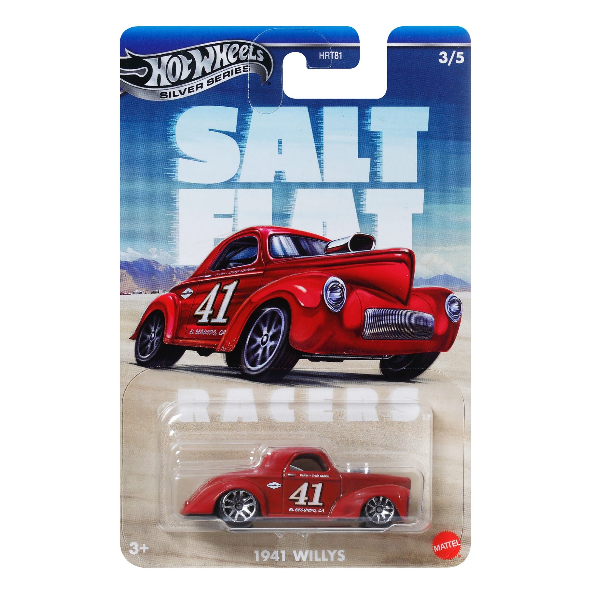 2025 HOT WHEELS Salt Flat Racers 1941 Willys 3/5 1:64 - JBY83