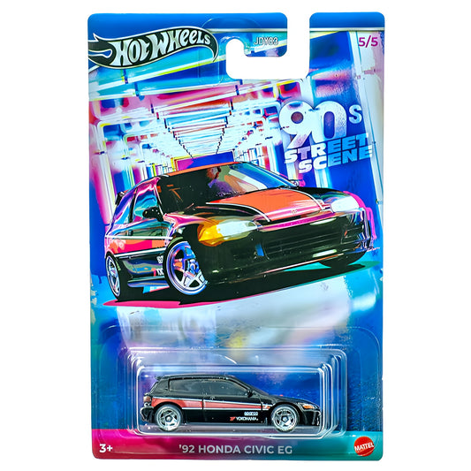 2025 HOT WHEELS 90s Street Scene '92 Honda Civic EG 5/5 1:64 - JCB56