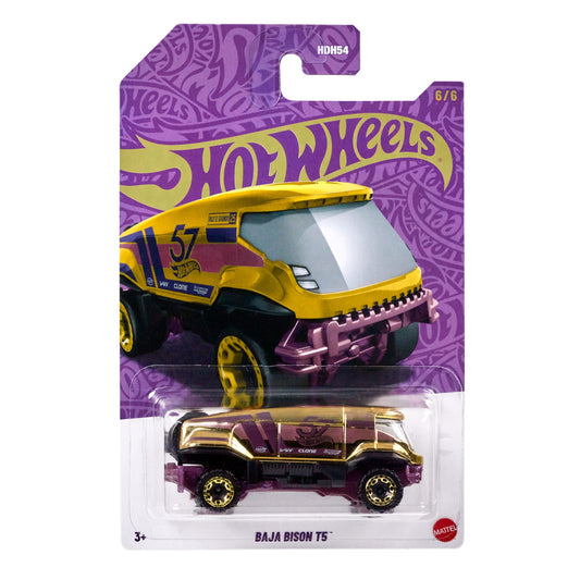 2025 HOT WHEELS 57th Anniversary Purple and Gold Series Baja Bison T5 1:64 6/6 CHASE - JDM25