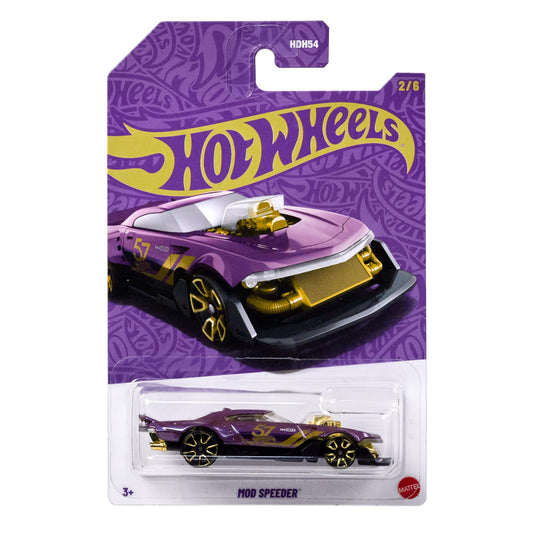 2025 HOT WHEELS 57th Anniversary Purple and Gold Series Mod Speeder 1:64 2/6 - JDM27