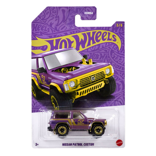 2025 HOT WHEELS 57th Anniversary Purple and Gold Series Nissan Patrol Custom 1:64 3/6 - JDM28