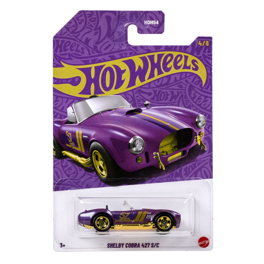 2025 HOT WHEELS 57th Anniversary Purple and Gold Series Shelby Cobra 427 S/C 1:64 4/6 - JDM29