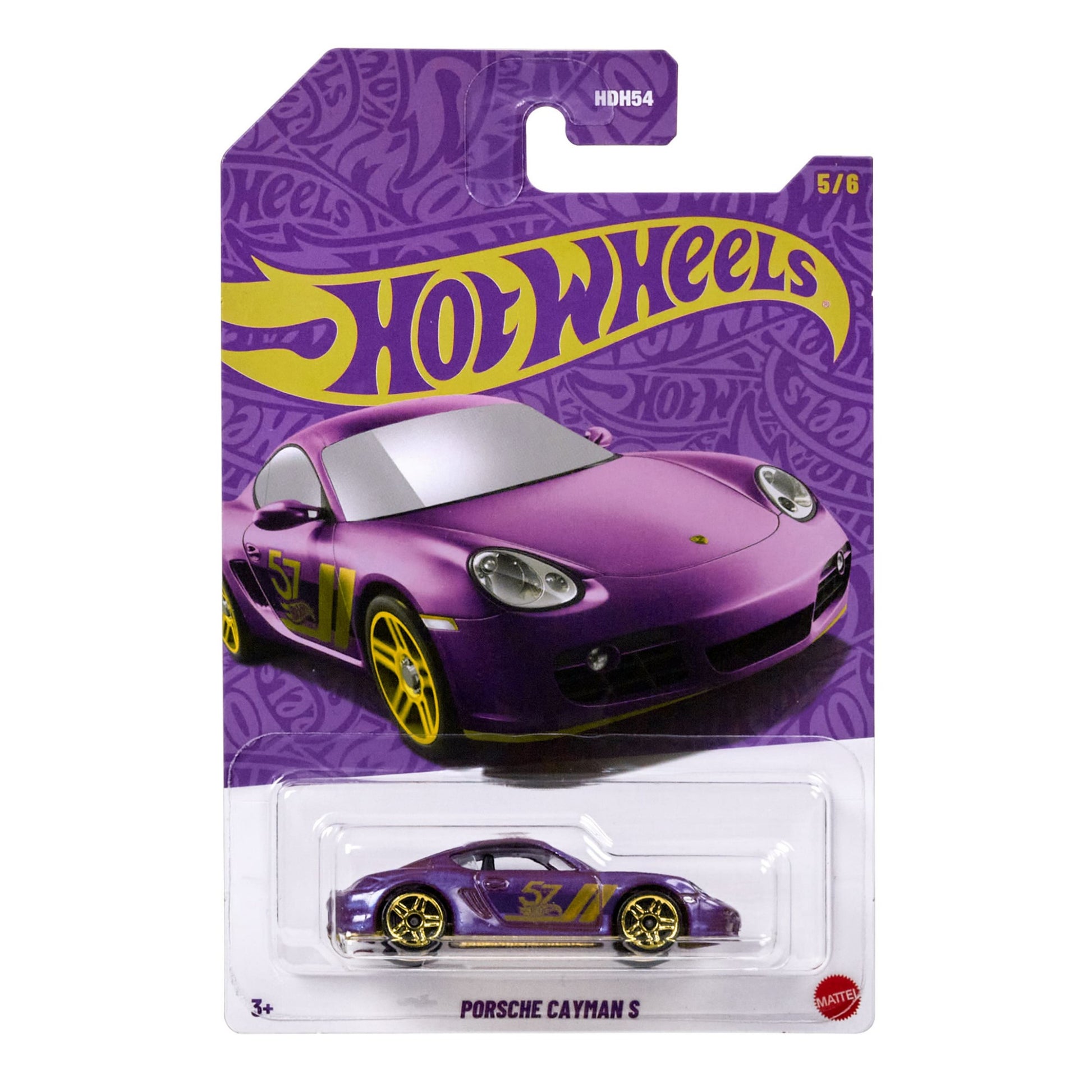 2025 HOT WHEELS 57th Anniversary Purple and Gold Series Porsche Cayman S 1:64 5/6 - JDM30