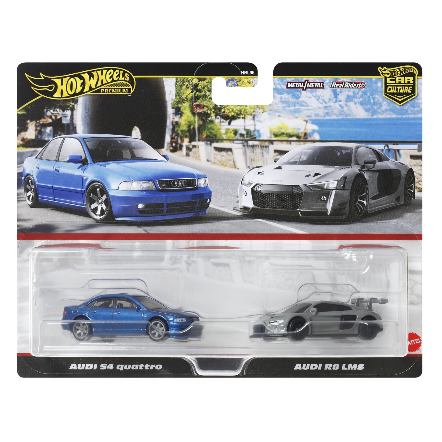 HOT WHEELS Premium Car Culture 2 Pack - Audi S4 Quattro & Audi R8 LMS 1:64 - JDY32