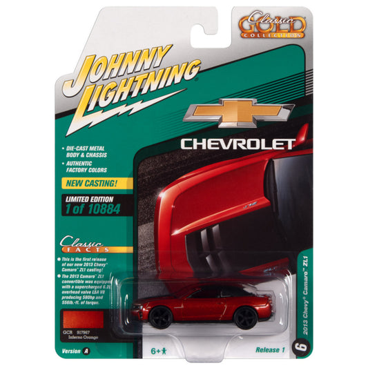 JOHNNY LIGHTNING 2013 Chevrolet Camaro ZL1 Inferno Orange 1:64 - JLCG028A-6