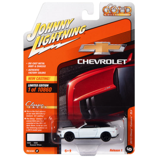 JOHNNY LIGHTNING 2013 Chevrolet Camaro ZL1 Summit White 1:64 - JLCG028B-6