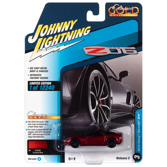 JOHNNY LIGHTNING 2012 Chevrolet Corvette Z06 Crystal Red 1:64 - JLCG029A-3