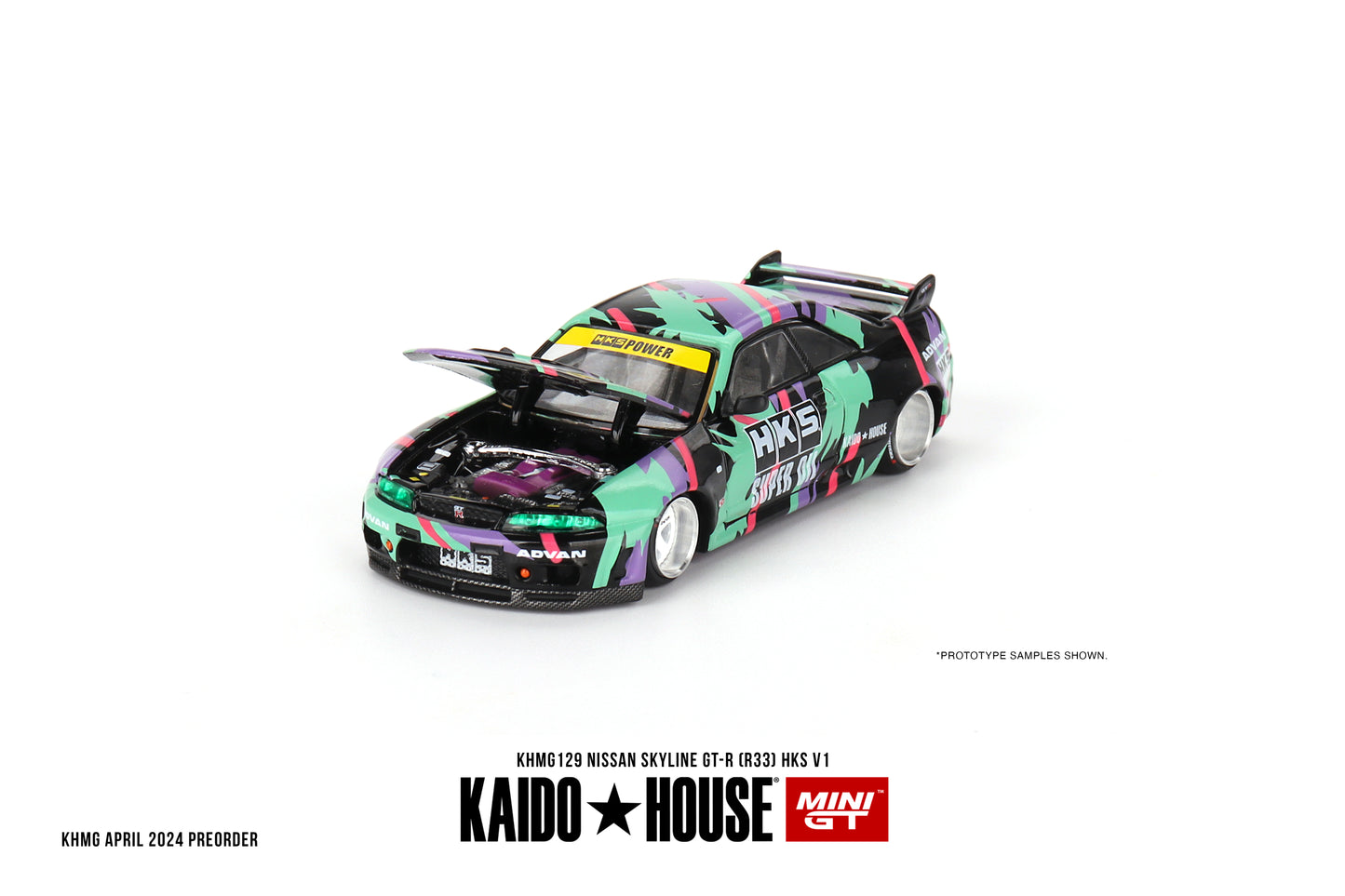 Mini GT Nissan Skyline GT-R (R33) HKS V1 1:64 - KHMG129